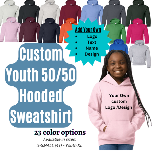 YOUTH CUSTOM 50/50 HOODIES
