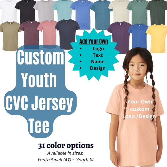 Custom Youth CVC Jersey T-Shirt