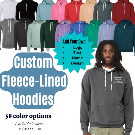 ADULT Custom Fleece-Lined Hoodies