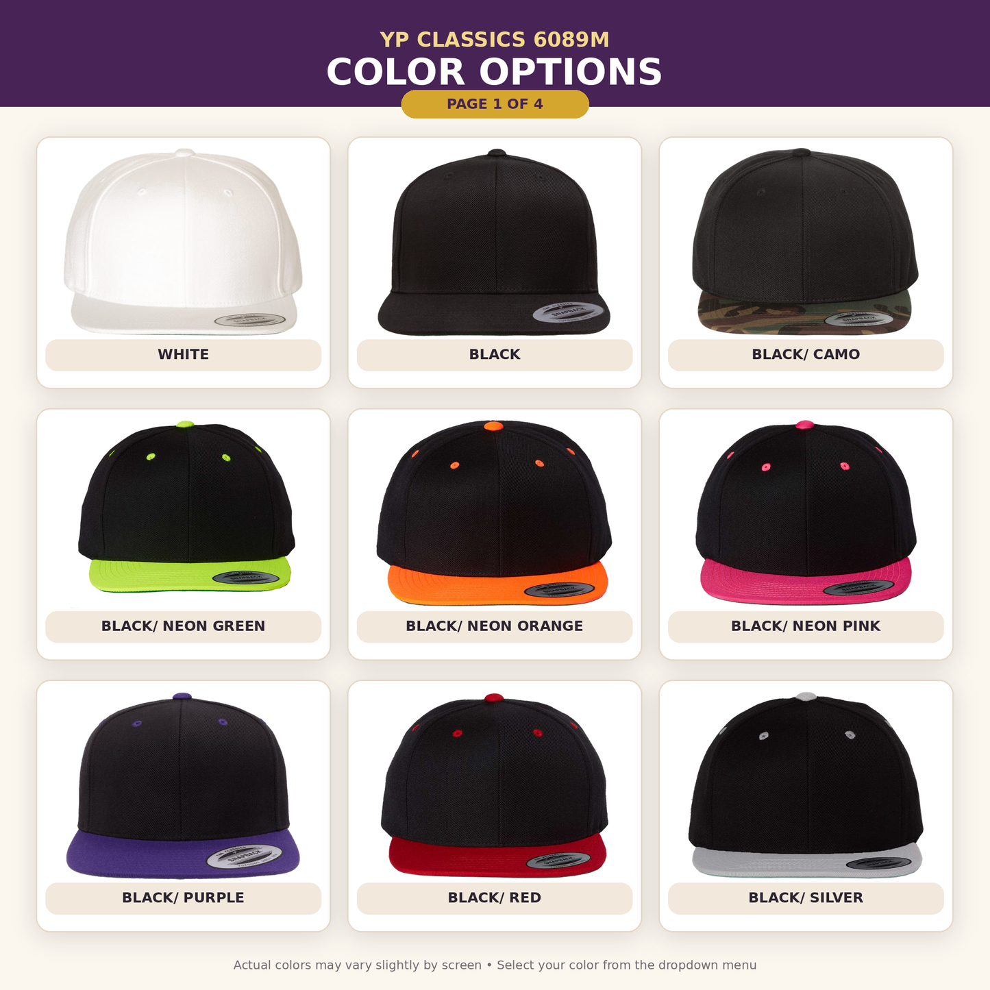 YP Classics Premium Flat Bill Snapback Cap