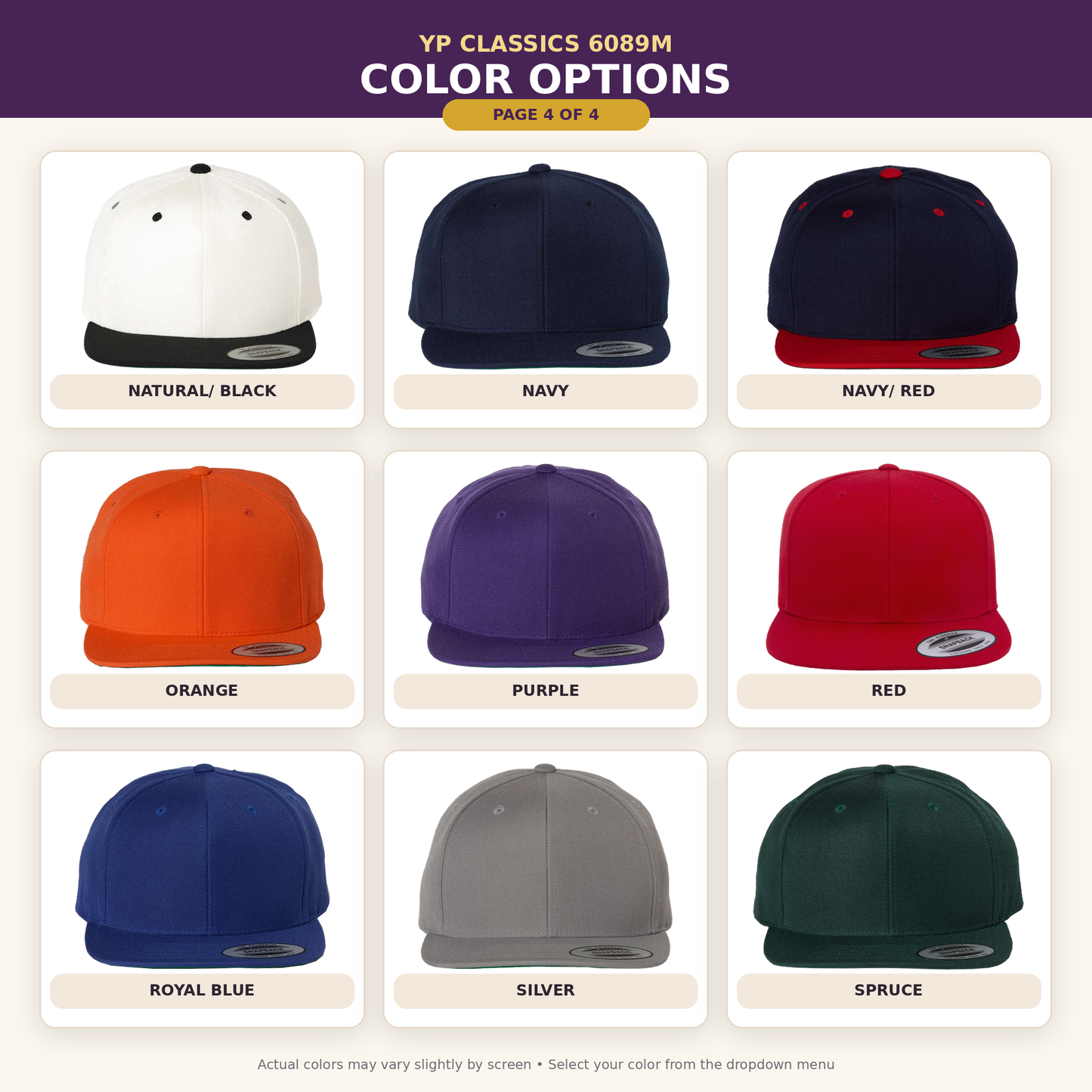 YP Classics Premium Flat Bill Snapback Cap