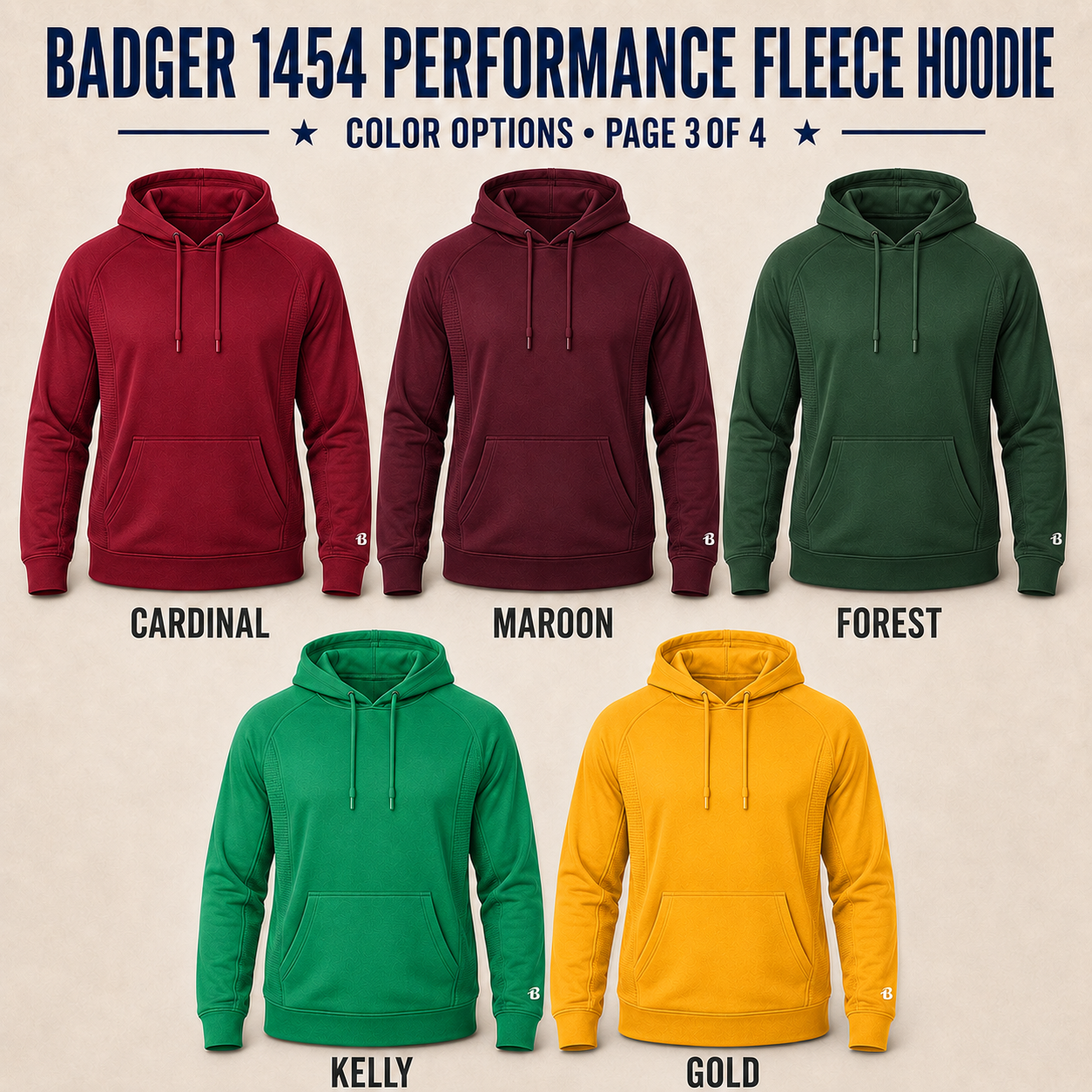 Custom Badger Performance Fleece Hoodie
