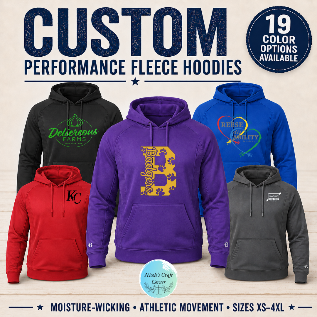 Custom Badger Performance Fleece Hoodie