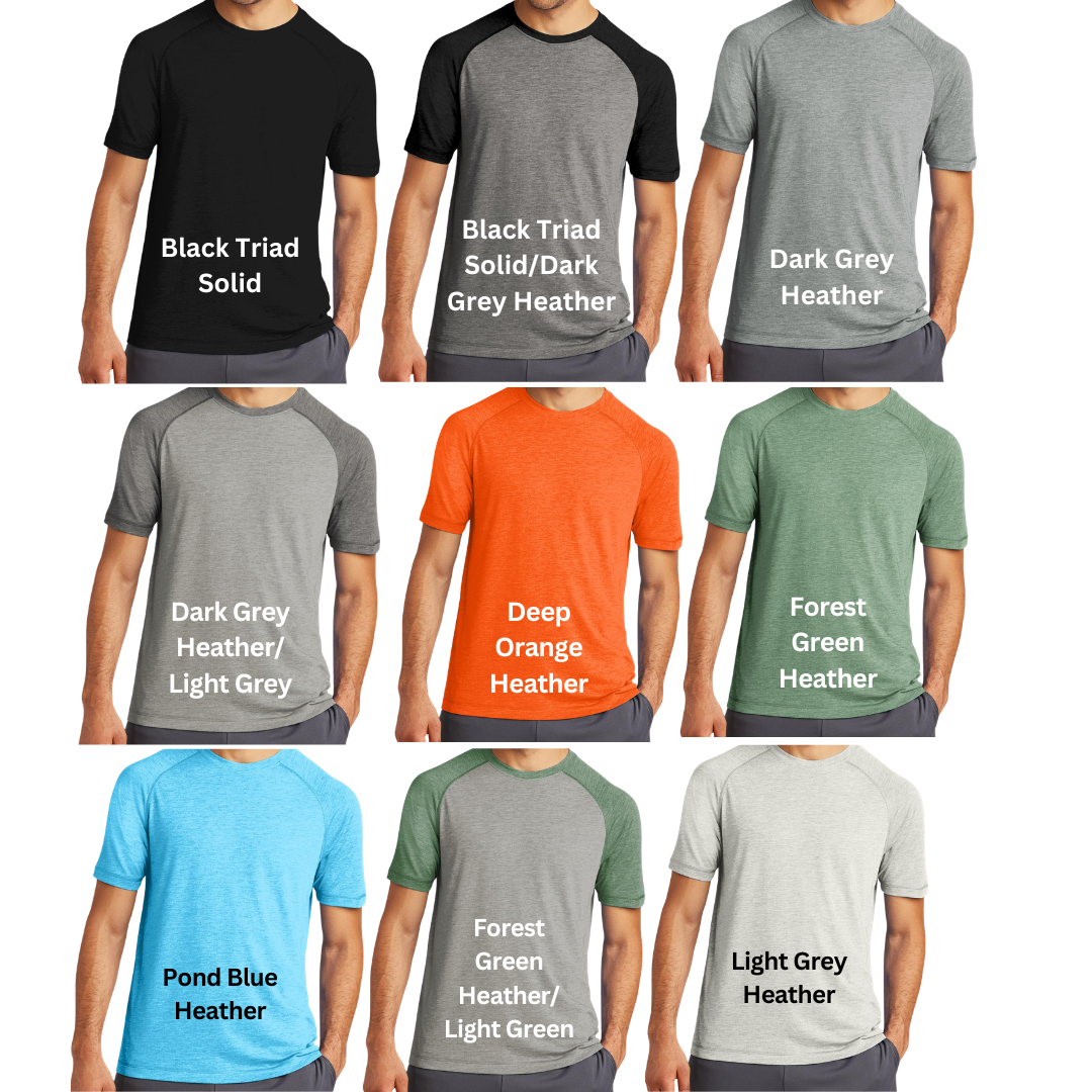 Custom Adult Sport-Tek Posicharge Tri-Blend Wicking Raglan T-Shirt