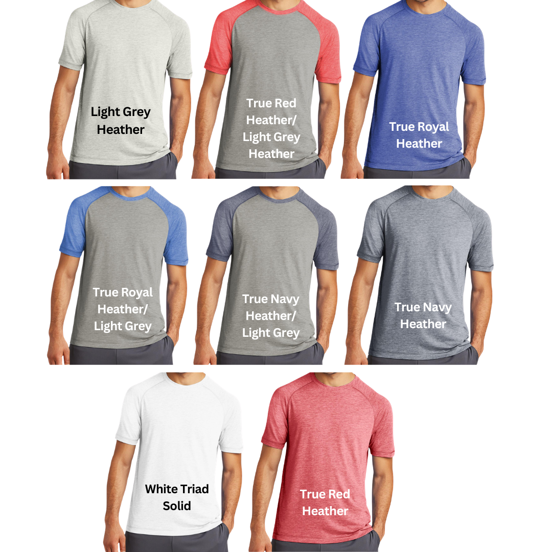 Custom Adult Sport-Tek Posicharge Tri-Blend Wicking Raglan T-Shirt
