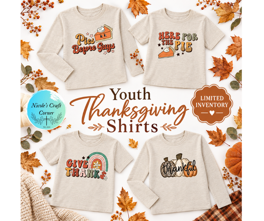 Youth Thanksgiving Shirts – Limited Ready-to-Ship Inventory