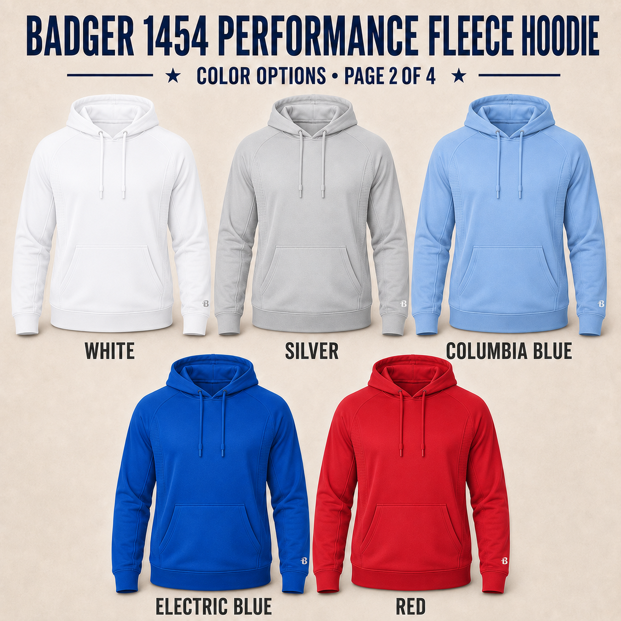 Custom Badger Performance Fleece Hoodie