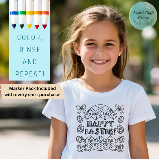 Happy Easter Color Your Own T-shirt
