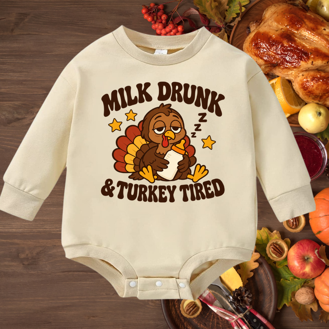 Thanksgiving Baby Sweatshirt Rompers
