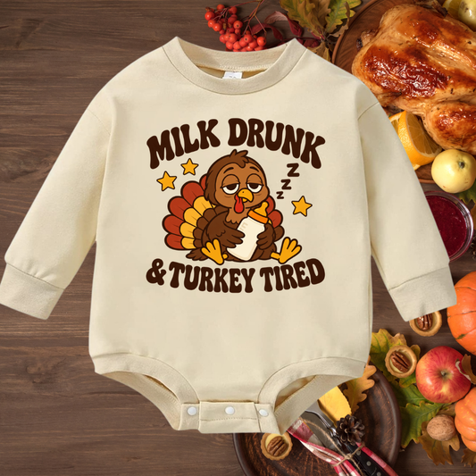 Thanksgiving Baby Sweatshirt Rompers