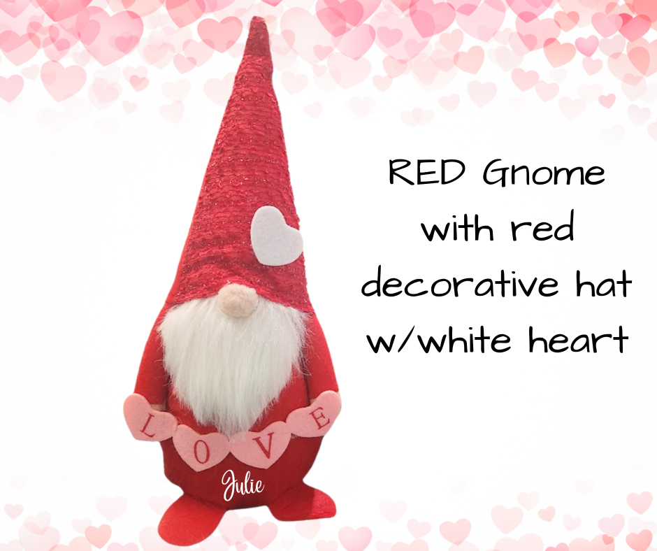 Personalized Valentine's Day Gnomies, Personalized Valentines Gnomes, Personalized Gnomes, Custom Valentine's Day Gift