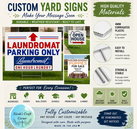 Custom Corrugated Plastic Yard Signs | Business, Event & Personalized Lawn Signs