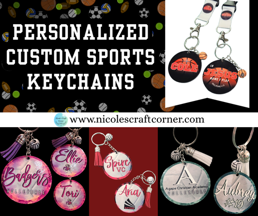 Custom Sports Personalized Keychains