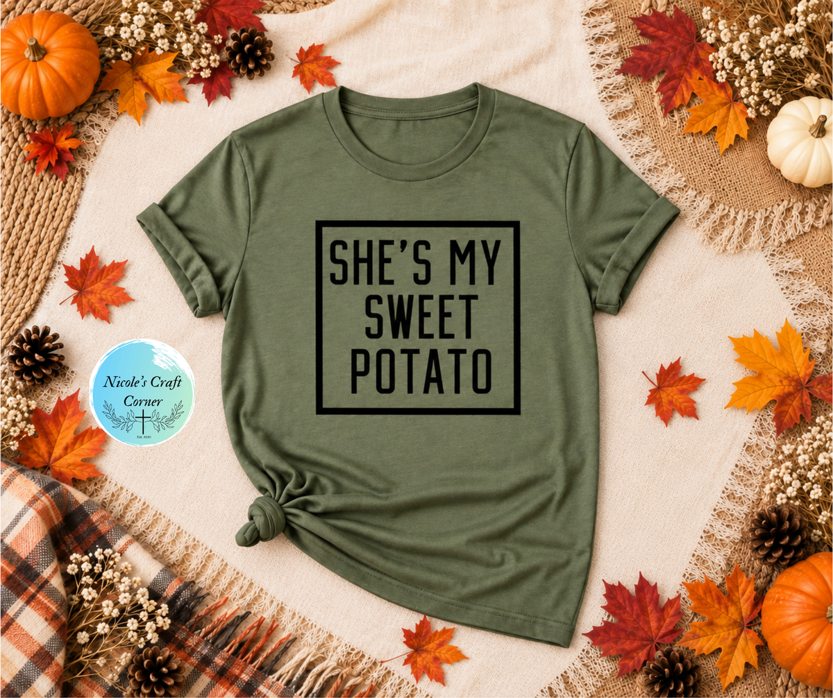 She’s My Sweet Potato & I Yam Matching Fall T-Shirts