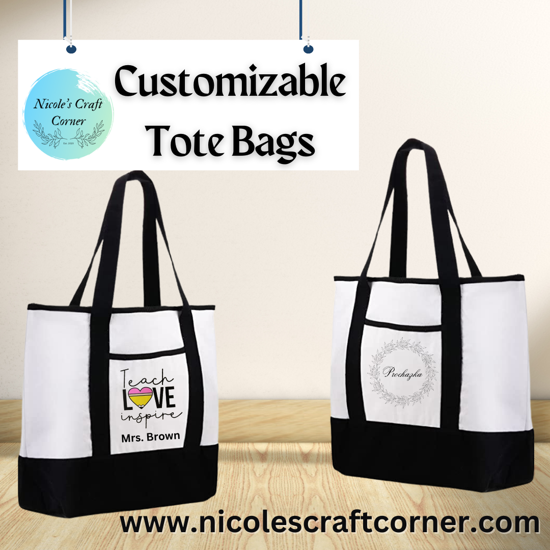 Customizable Canvas Tote Bags