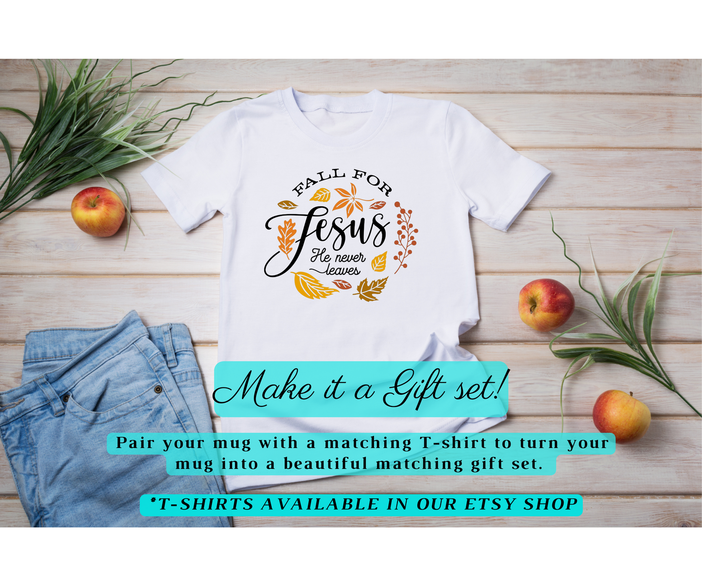 Fall for Jesus Ceramic Mug, dishwasher safe, Christian Mug