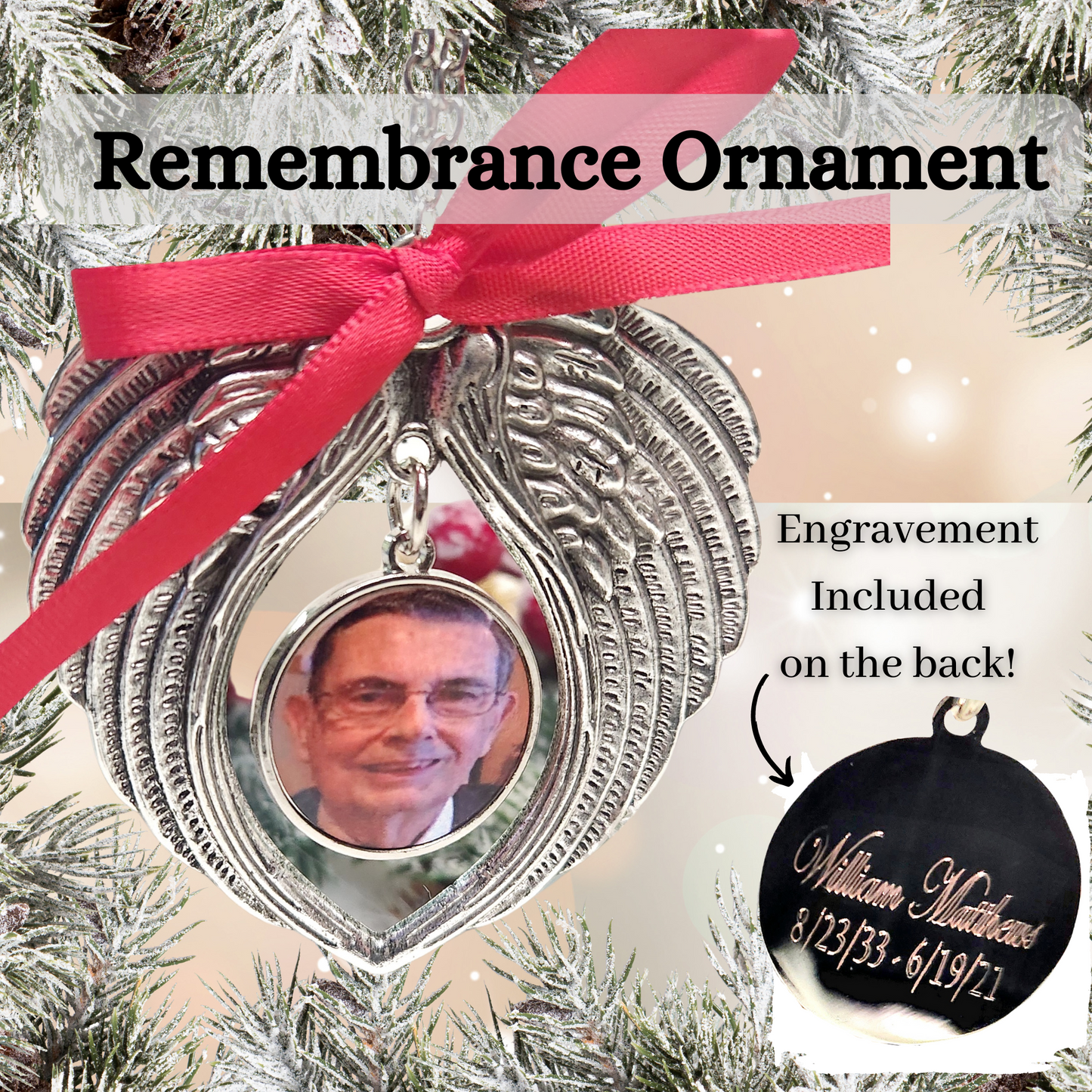 Angel Wing Remembrance Ornament/Car Rearview Mirror Decoration