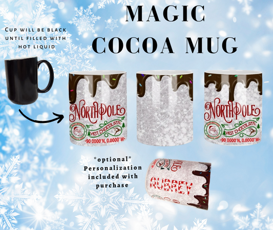 Personalized Christmas Mug, Magic Mug, Cocoa Mug, Hot Cocoa Mug for kids, Christmas Mug