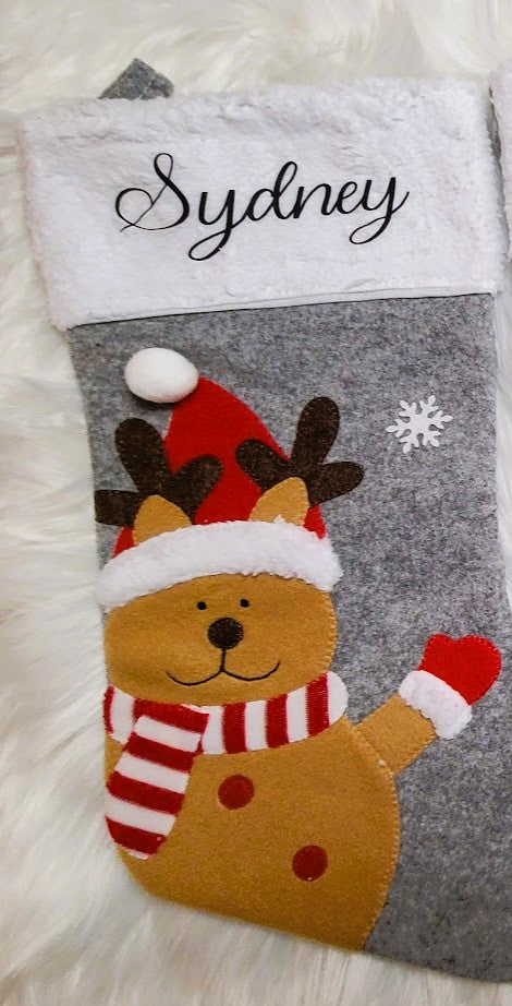 Personalized Snowman, Reindeer, Santa Christmas stockings