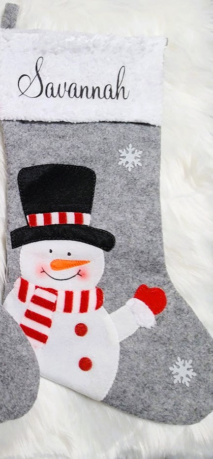 Personalized Snowman, Reindeer, Santa Christmas stockings